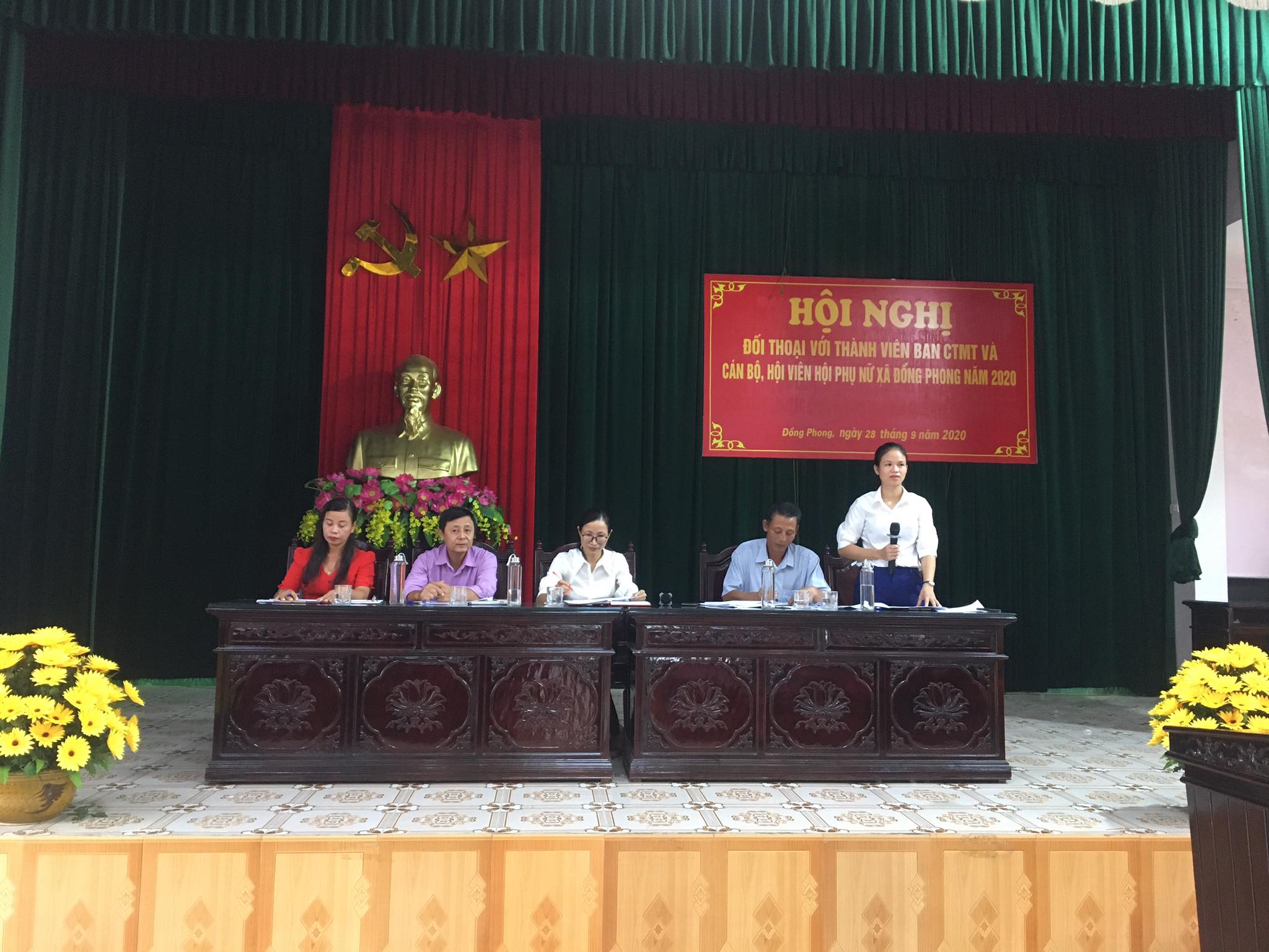 Hội Nghị đối thoại với thành viên Ban CTMT và cán bộ hội viên Phụ nữ xã Đồng Phong năm 2020