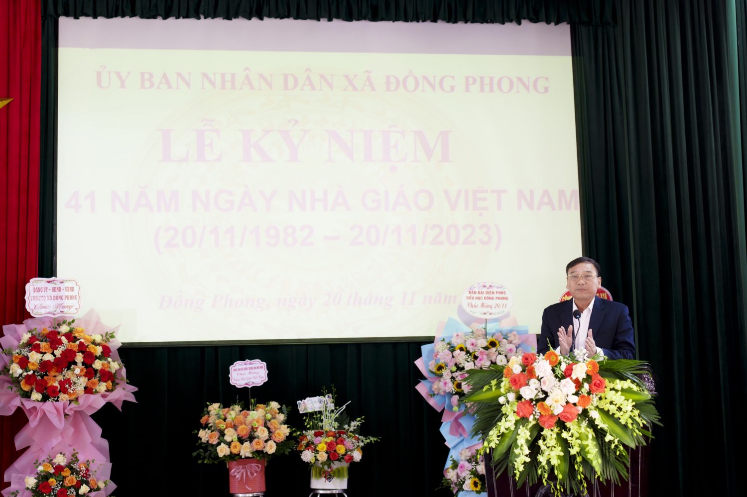 Ngày 20/11/2023, xã Đồng Phong tổ chức Lễ Kỷ niệm 41 năm ngày Nhà giáo Việt Nam (20/11/1982 – 20/11/2023).