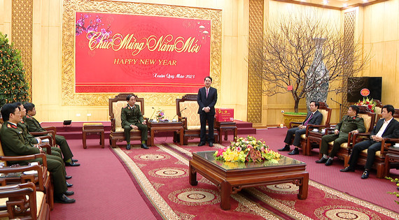 Đồng chí Thứ trưởng Bộ Công an thăm, chúc Tết tỉnh Ninh Bình