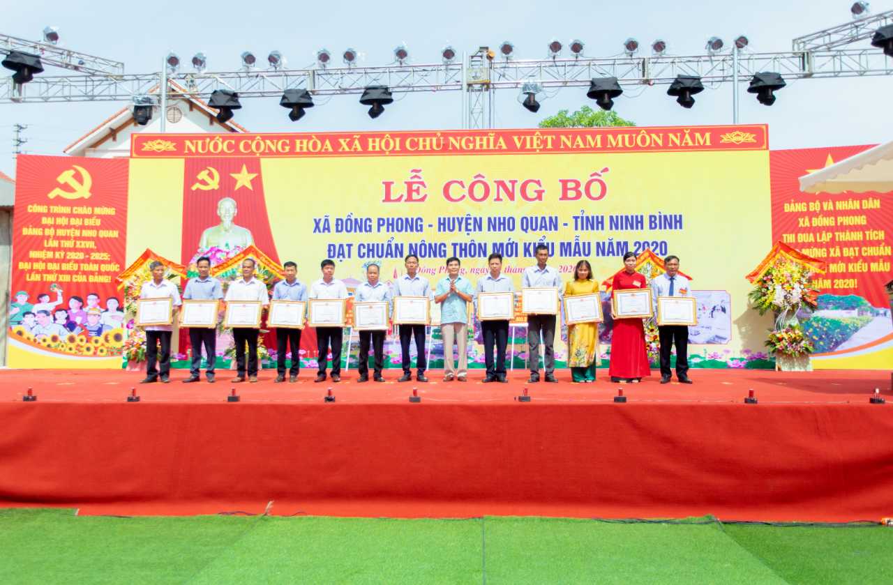 Lễ công bố xã Đồng Phong về đích Nông thôn mới kiểu mẫu vào tháng 7/2020