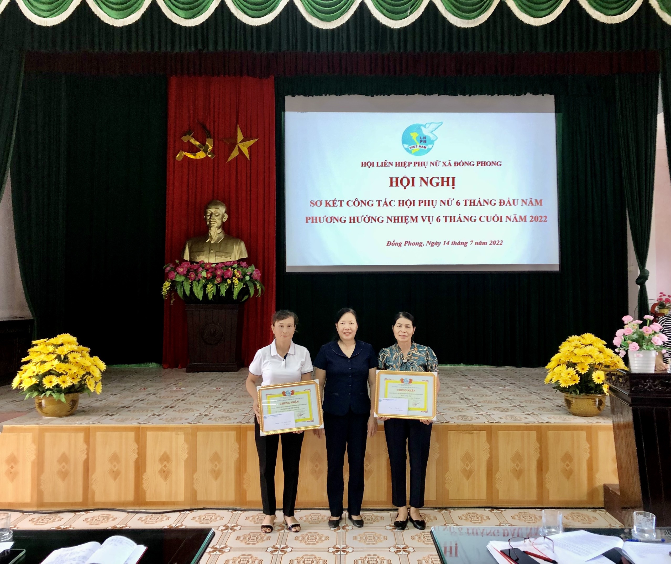 Hội LHPN xã Đồng Phong tổ chức Hội nghị sơ kết công tác hội phụ nữ 6 tháng đầu năm, triển khai phương hướng nhiệm vụ 6 tháng cuối năm 2022